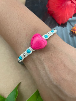 Digital Dress Room - Heart Shape & Beads Rakhi