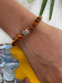 Digital Dress Room - Brown Buddha Charm Rakhi