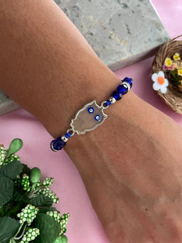 Digital Dress Room - Owl Enamel Evil Eye Rakhi