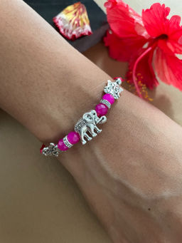 Digital Dress Room - Hathi/Ganesha Dark Pink Rakhi