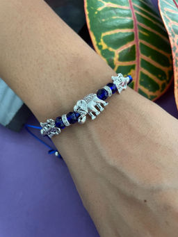 Digital Dress Room - Hathi/Ganesha Dark Blue Rakhi