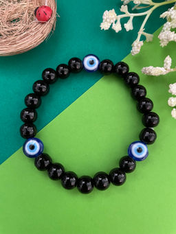 Digital Dress Room - Crystal Bead & 3 Evil Eye Bracelet Rakhi