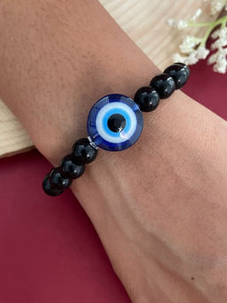 Digital Dress Room - Crystal Bead & Evil Eye Bracelet Rakhi