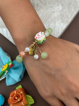 Digital Dress Room - Cat & Stone With Latkan Bracelet Rakhi