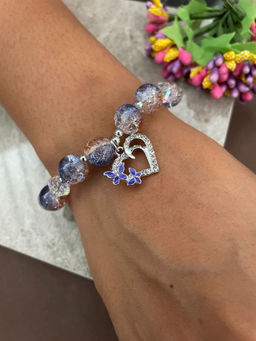 Digital Dress Room - AD Heart Charm Bracelet Rakhi