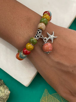 Digital Dress Room - Star Charms & Multi Stone Bracelet Rakhi