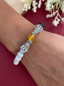 Digital Dress Room - Flower Charm & Beads Bracelet Rakhi