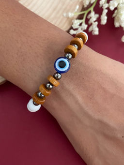 Digital Dress Room - Evil Eye & Beads/Crystal Bracelet Rakhi