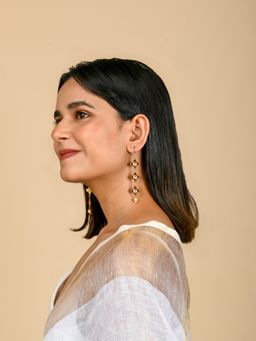 Teejh - Tvarita Red Gold Earring