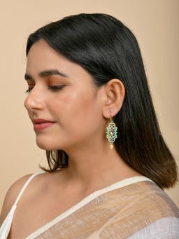 Teejh - Yatee Filigree Turquoise Gold and Pearl Earring