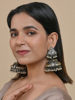 Teejh - Edhitha Silver Oxidised Earring