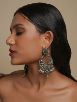 Teejh - Aakruthi Gold and Silver Oxidised Earring