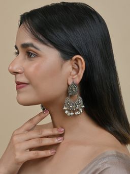 Teejh - Ruhsali Gold and Silver Oxidised Earring