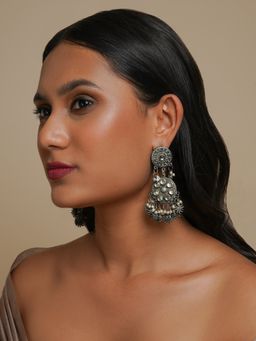 Teejh - Abhilaa Gold and Silver Oxidised Earring