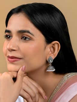 Teejh - Ashriya Silver Oxidised Earring