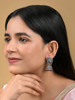 Teejh - Rukmani Silver Oxidised Earring