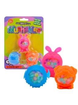 SCOOBIES - Mushables - Tiny Mushy Animals with Jelly Beads (Set of 3)