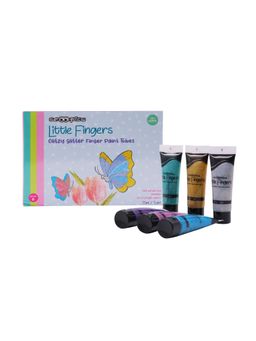 SCOOBIES - Little Fingers Glitzy Glitter Finger Paints Tubes (Set of 6)