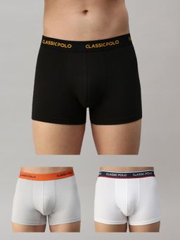 Classic Polo - Mens Modal Slim Fit Solid Trunks - Multicolor (Pack of 3)