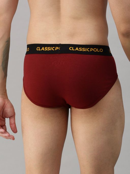 Buy Classic Polo Mens Modal Slim Fit Solid Briefs Blue Red