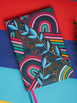 Doodle Collection - A5 Hard Bound Soft Foam Padded Paper Notebook - Glorious Arcs