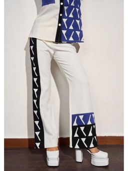 Clothes on my mind - Womens White Colourblock Filmfare Pant