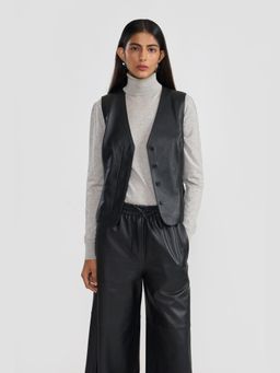 Perona - Womens Anya Black Leather Jacket