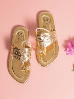 Bling Footwear - Girls Gold Sandals