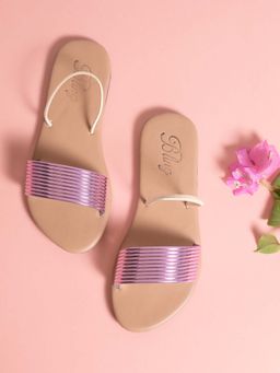 Bling Footwear - Girls Pink Spirals Sandals