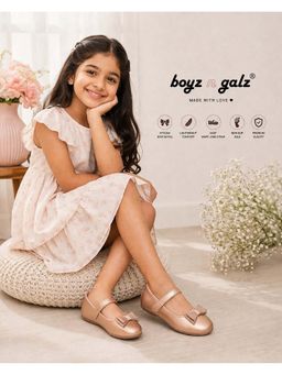 BOYZ N GALZ - Girls Rose Gold Glitter Ballerina