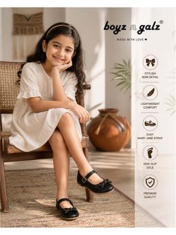 BOYZ N GALZ - Girls Black Ballerina with Sparkling Bow