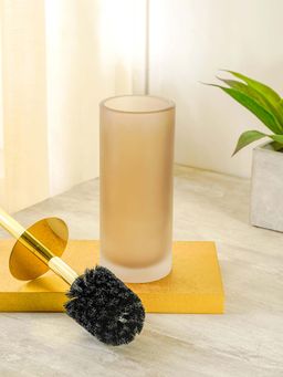 Pure Home + Living - Brown Frosted Toilet Brush Holder