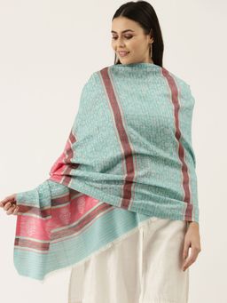 Pashmoda - Women Teal Kaani Woollen Stole