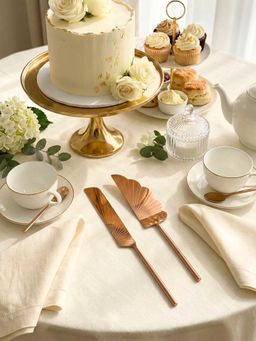 Mason Home - Luna Cake Knife And Server - Rose Gold