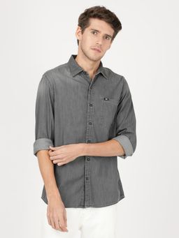 Lee - Men Solid Grey Shirt (Slim)