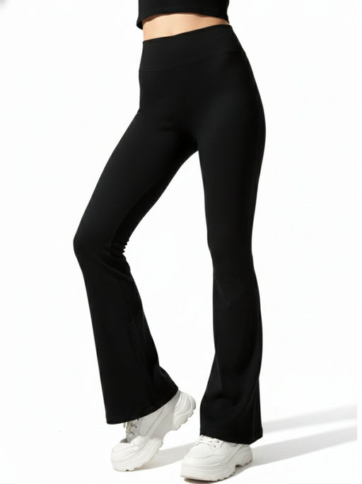 Outzidr Black Skinny Fit Solid Plain Pant