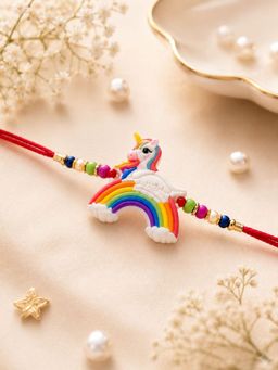 VIRAASI - Multi-Color Unicorn Kid Rakhi Gift Set