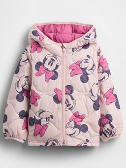 GAP - Girls Pink Casual Polyester Hooded Neck Character Full Sleeves Jackets