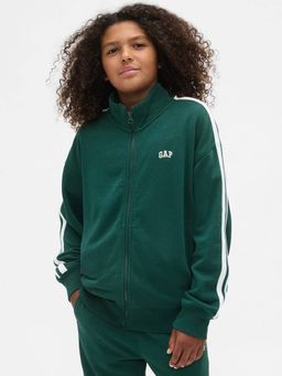 GAP - Boys Green Casual Knitted High Neck Solid Full Sleeves Jackets