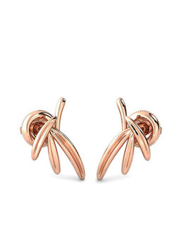 Candere by Kalyan Jewellers - 14K BIS Hallmark Rose Gold Earrings