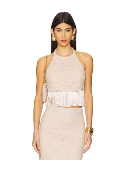Patbo - x Camila Coelho Flower Crochet Halterneck Top