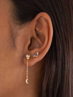 AQUASTREET - 18K Gold Plated Waterproof Anti-Tarnish Pink and Multicolour Earring Set