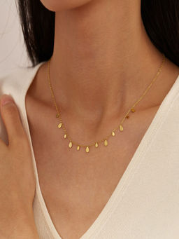 AQUASTREET - Tear Drops Chain Necklace 18K Gold Plated Anti-Tarnish Waterproof