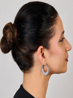 AQUASTREET - Moon Shaped Hoop Earrings 18K Plated Waterproof Antitarnish