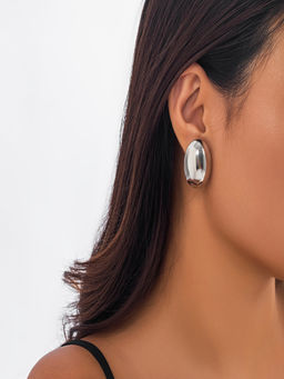 AQUASTREET - Dome Shaped Stud Earrings 18K Plated Waterproof Antitarnish