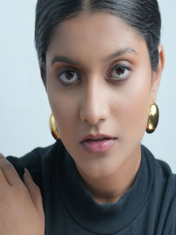 AQUASTREET - Dome Shaped Stud Earrings 18K Gold Plated Waterproof Antitarnish