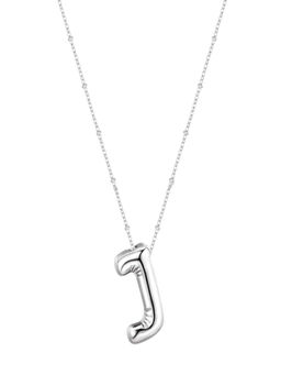 AQUASTREET - 18K Silver Plated Waterproof Antitarnish Balloon Design Initial-Pendant Necklace
