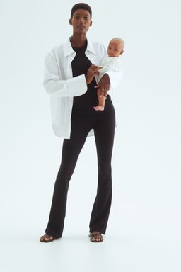 H&M - Women Black Mama Fla Jersey Trousers