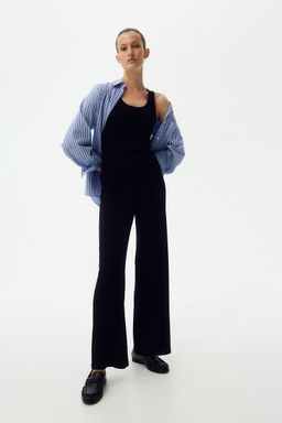 H&M - Women Black Mama Before & After Ribbed Jersey Trousers