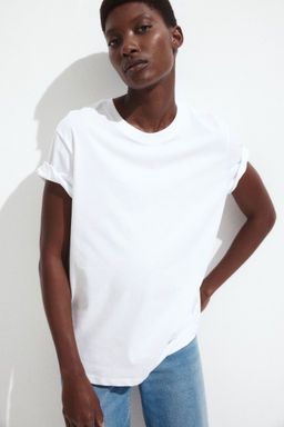 H&M - Women White Mama Cotton T-Shirt